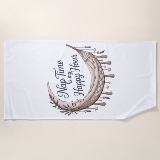 Nap Time Is My Happy Hour Strandlaken (Voorkant)