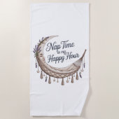 Nap Time Is My Happy Hour Strandlaken (Voorkant)