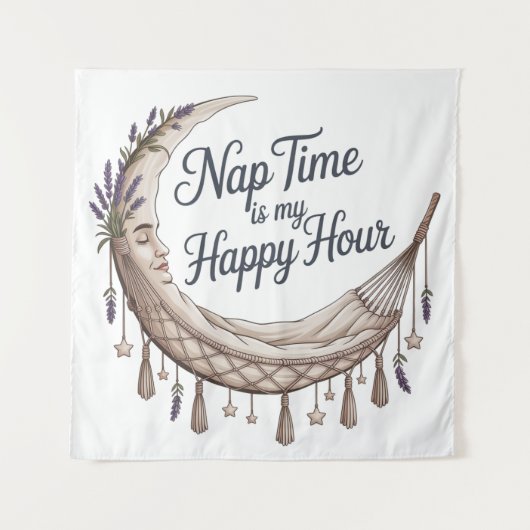 Nap Time Is My Happy Hour Wandkleed (Voorkant)