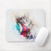 Nap Time Kat | ABSTRACT | WATERVERF Muismat (Met muis)