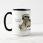 Nap Time Lazy Kantoor Sloth Coffee Mok (Links)
