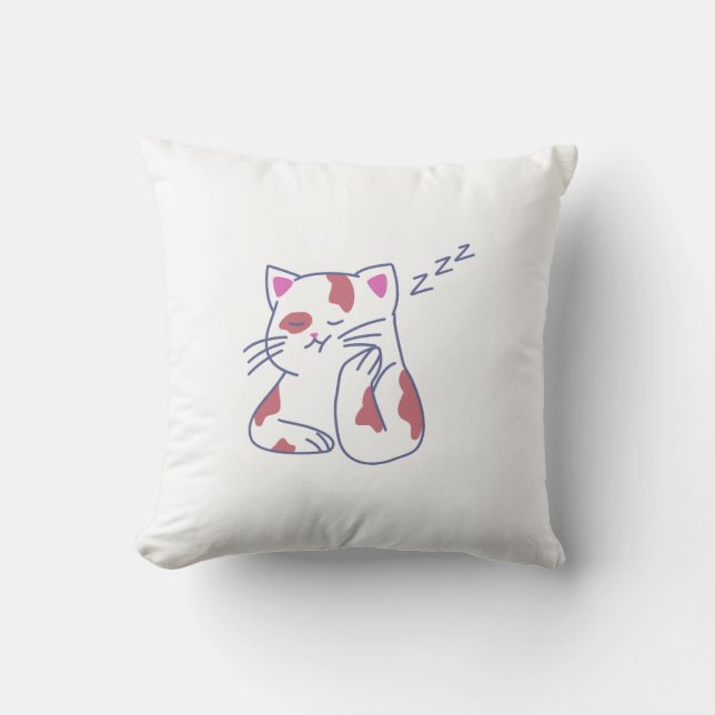 Nap Time Pillow | Cozy Catcore Vibes Kussen (Voorkant)