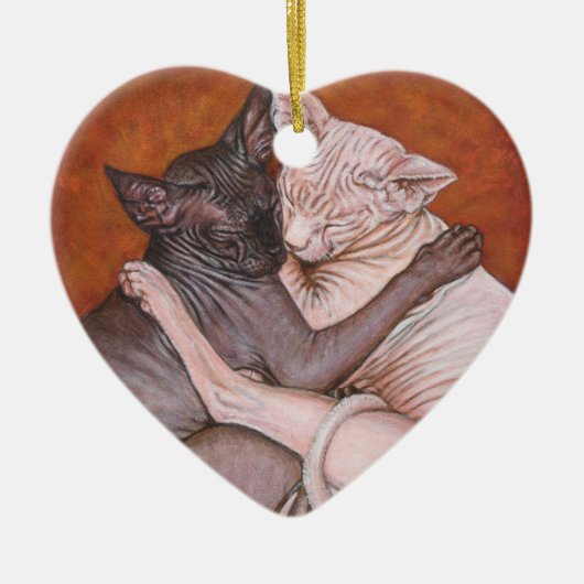 Nap Time Sphynx Keramisch Ornament (Voorkant)