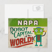 Napa California Robot - Funny  Briefkaart (Voorkant / Achterkant)
