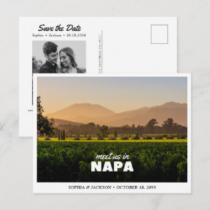 Napa California Wijnmakerij Trouw Save the Date Briefkaart