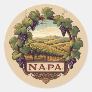 Napa Druiven Wijngaard Logo Sticker