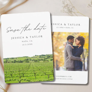 Napa Save the Date WInery Wedding Kaart
