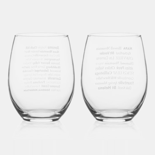Napa & Sonoma Stemless Wijnglas Set Wijnglas Zonder Voet (Achterkant)