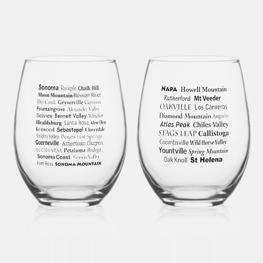 Napa & Sonoma Stemless Wijnglas Set Wijnglas Zonder Voet (Voorkant)