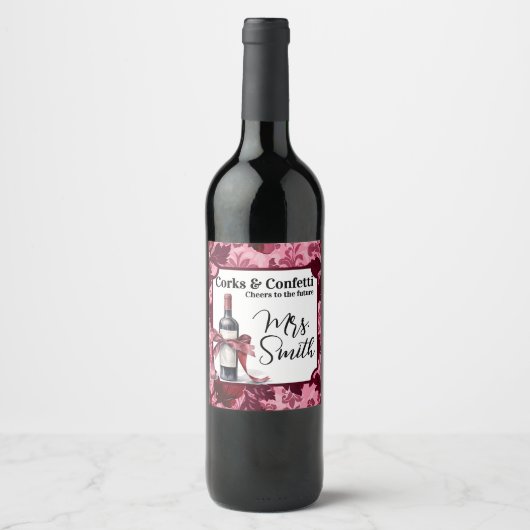 Napa Valley Bachelorette Party Wijnlabel Wijn Etiket (Voorkant)