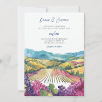Napa Valley California bruiloft uitnodiging