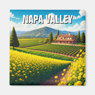 Napa Valley California Mosterdbloemen Magneet