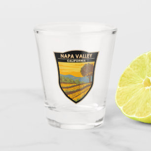 Napa Valley California Travel Art Vintage Shot Glas