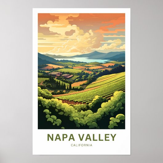 Napa Valley California Travel Poster (Voorkant)