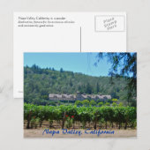Napa Valley California Vineyard Briefkaart (Voorkant / Achterkant)