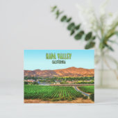 Napa Valley California Vineyard Briefkaart (Staand voorkant)