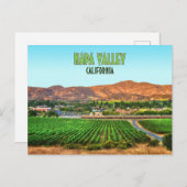 Napa Valley California Vineyard Briefkaart (Voorkant / Achterkant)