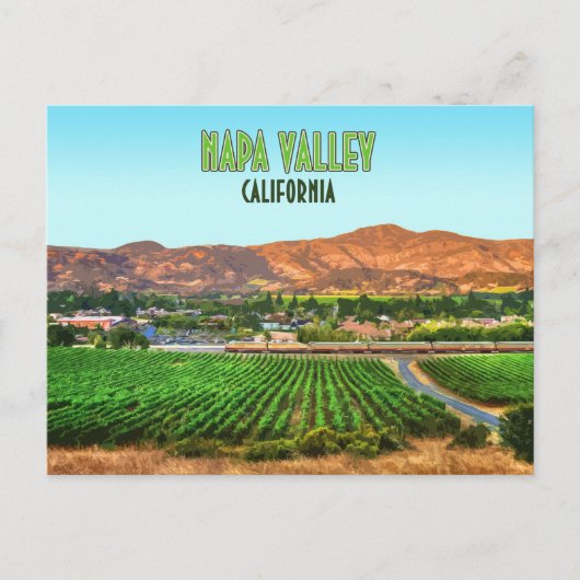 Napa Valley California Vineyard Briefkaart (Voorkant)