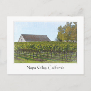 Napa Valley California Vineyard en Barn Briefkaart