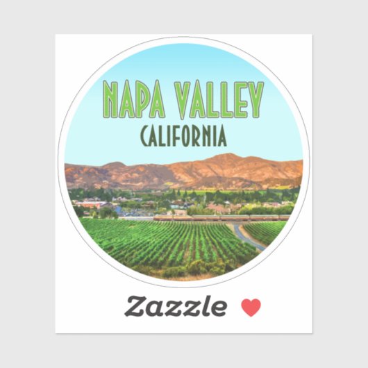 Napa Valley California Vineyard Sticker (Vel)
