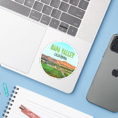 Napa Valley California Vineyard Sticker (Laptop met iPhone)