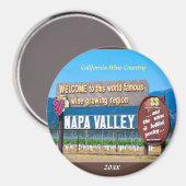 Napa Valley California Wineries Magneet (Voorkant / Achterkant)