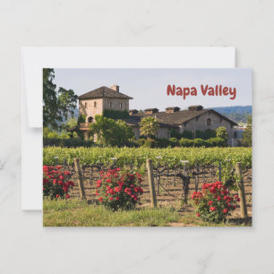 Napa Valley, Californië Wijngaard in de zomer Briefkaart