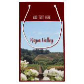 Napa Valley, Californië wijngaarden en bloemen Klein Cadeauzakje (Achterkant)