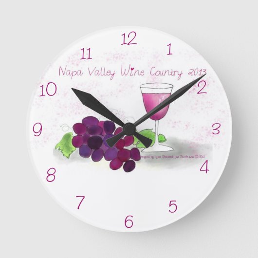 Napa Valley Clock Ronde Klok (Voorkant)