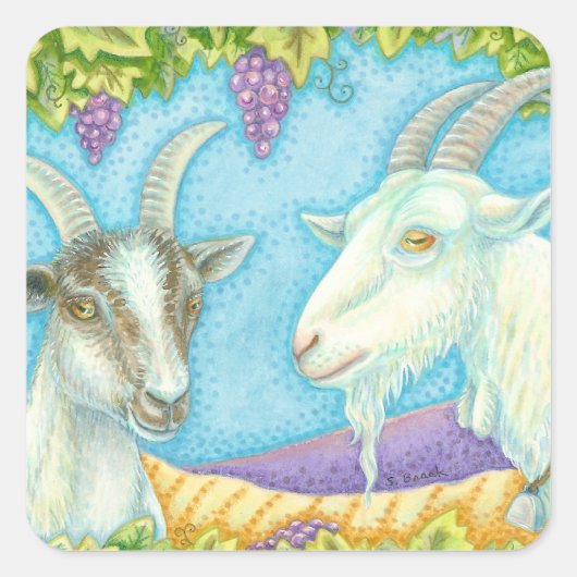 Napa Valley Goats under Grape Arbor STICKERS Sheet (Voorkant)