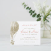 Napa Valley Hete Luchtballon Save the Date (Staand voorkant)