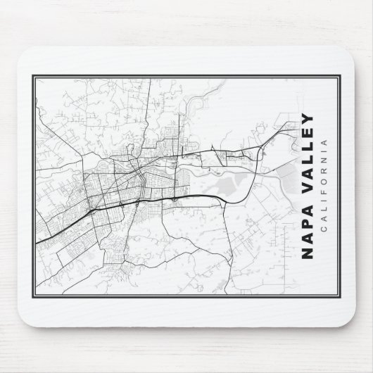 Napa Valley Kaart Muismat (Voorkant)
