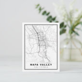 Napa Valley Map Briefkaart (Staand voorkant)