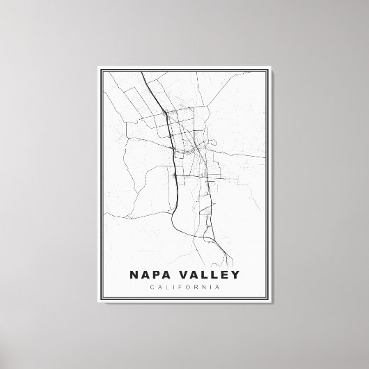 Napa Valley Map Canvas Afdruk (Voorkant)