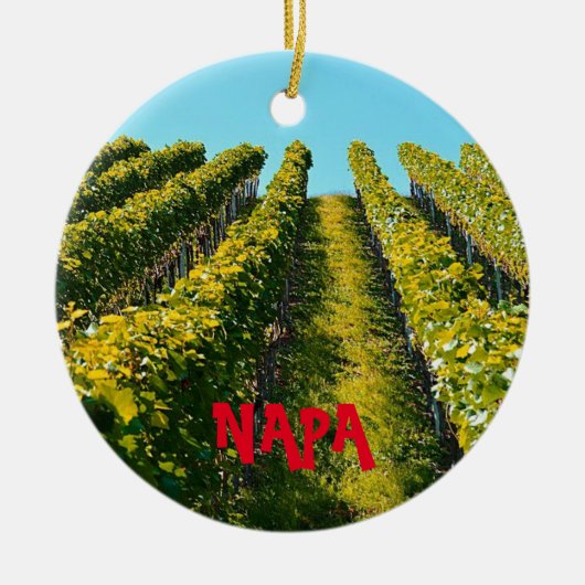 Napa Valley Schilderachtig kerstversiering Keramisch Ornament (Voorkant)