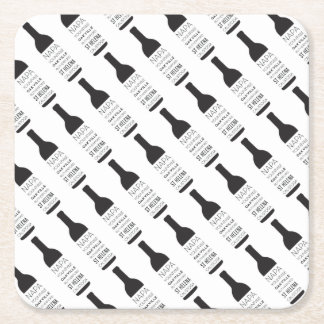 Napa Valley Steden Wijnfles Party Supplies Vierkante Kartonnen Onderzetter