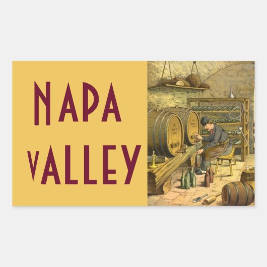 Napa Valley Travel Vin Pays Sticker bagage (Devant)
