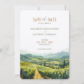 Napa Valley Vineyard Elegance Save-the-Date Kaart (Voorkant)