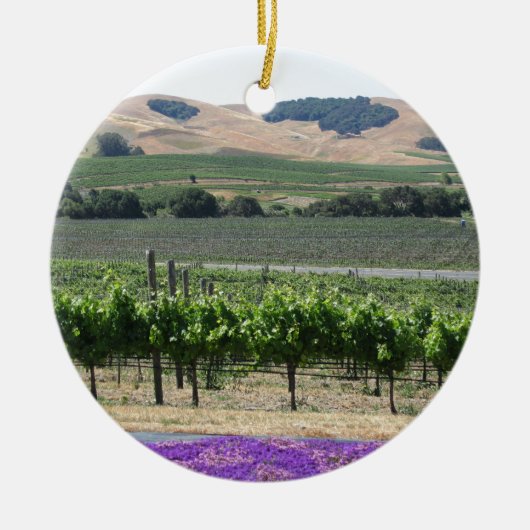Napa Valley Vineyard Keramisch Ornament (Voorkant)