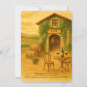 Napa Valley Vineyard rustieke bestemming bruiloft Kaart (Achterkant)