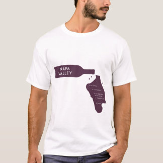 Napa Valley Wijnfles Spill Logo T-shirt