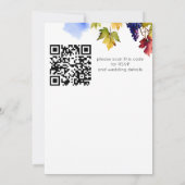 Napa Valley wijngaard waterverf bruiloft sjabloon Kaart (Achterkant)