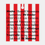 Napa Valley Wine AVAs Ornament (Achterkant)