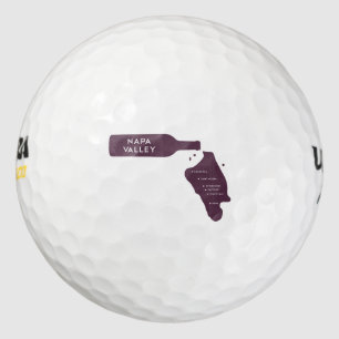 Napa Valley Wine Bottle Spill Logo Golfballen