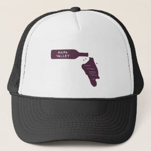 Napa Valley Wine Bottle Spill Logo Trucker Pet