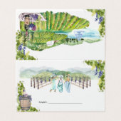 Napa Winery Bachelorette | Carte de lieu de nom (Extérieur déplié)