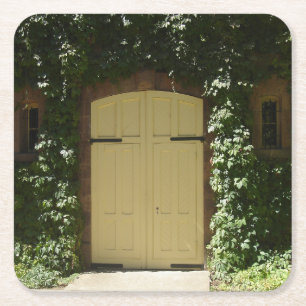 Napa Winery Yellow Dedoor Vierkante Kartonnen Onderzetter