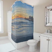 Napels Beach, Florida, Pier op Sunset Douchegordijn (In situ)