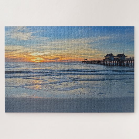 Napels Beach, Florida, Pier op Sunset Legpuzzel (Horizontaal)