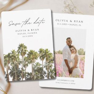 Napels Bruiloft Florida Save the Date Kaart